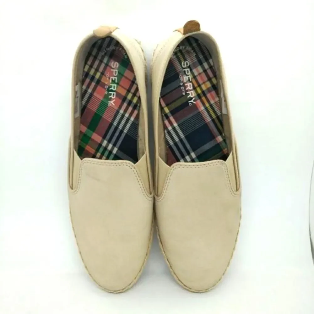 Sperry‎ Top Sider Sailor Twin Gore Slip On Shoes Womens Size 9 Tan Espadrille